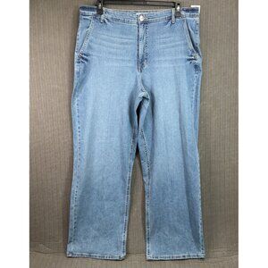 Sofia Jeans Diana Womens Size 18 Blue Relaxed Straight Denim Jeans Light Washed